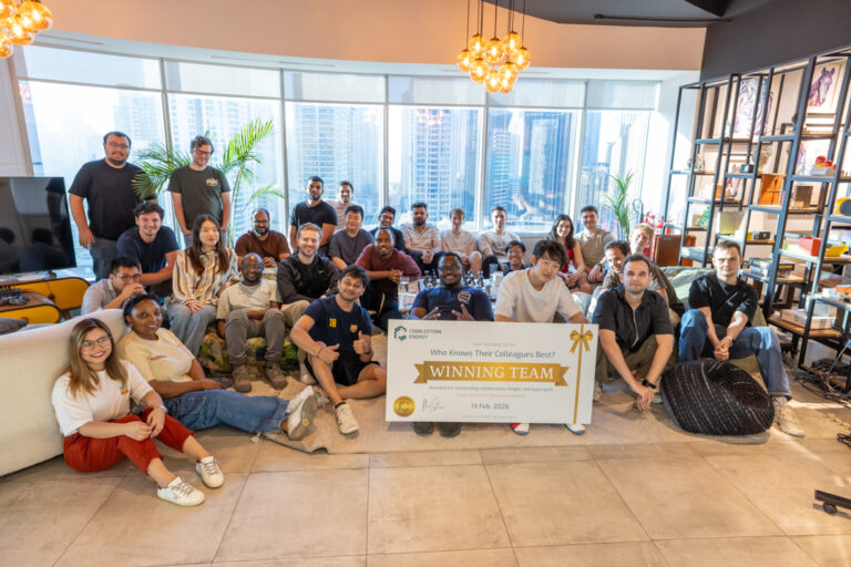 Cobblestone Energy team bonding corporate game for Power, Gas and Emissions Trading team members